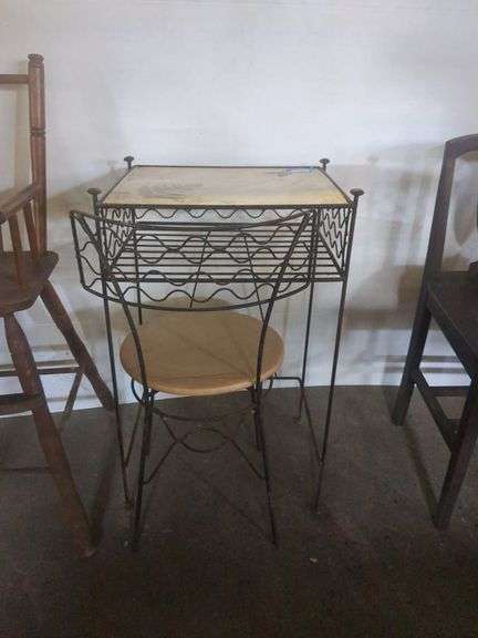 Metal Desk and Chair
