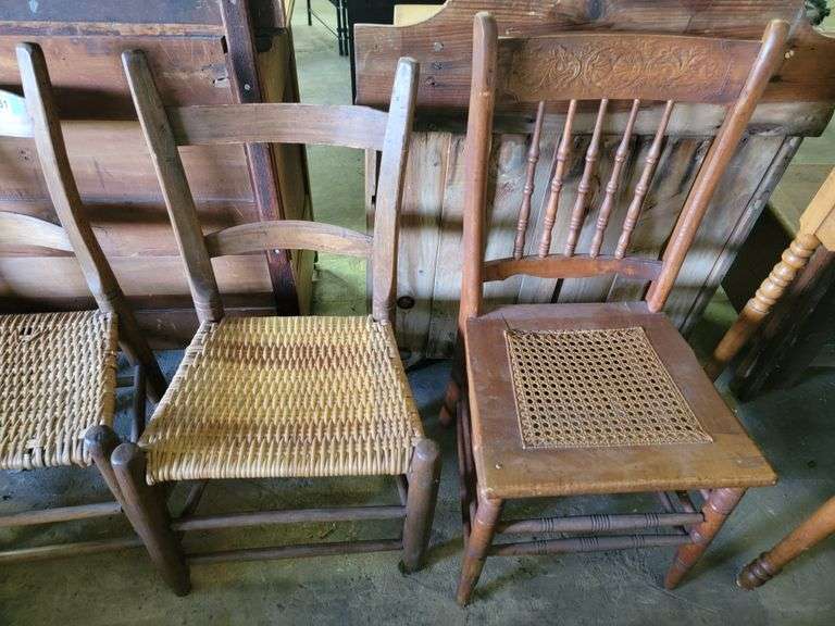 (4) Assorted Wooden Chairs
