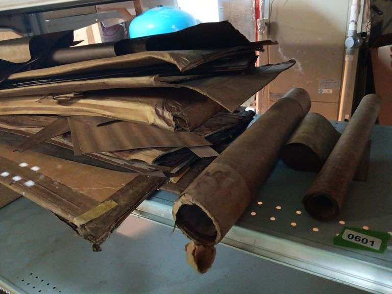 Large Assortment of Rolls and Sheets of Wood Veneer