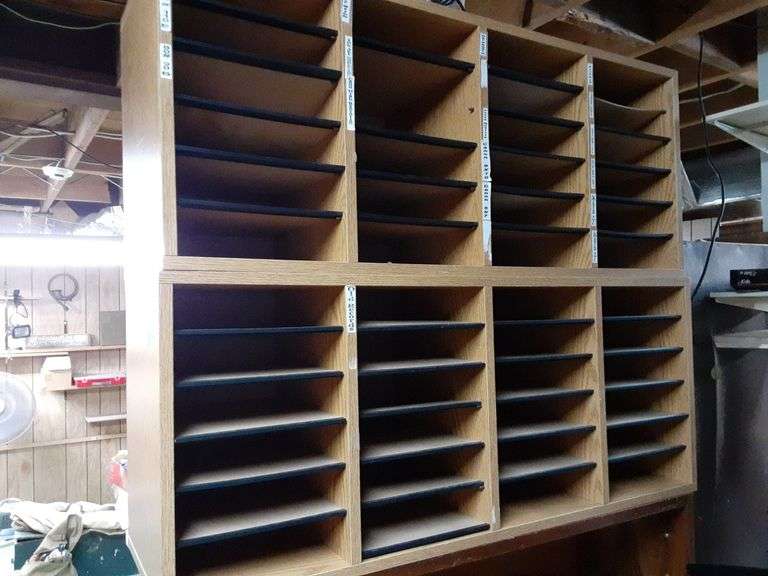 Pair of Wood Mail Sorters