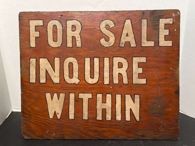 Wooden For Sale Sign