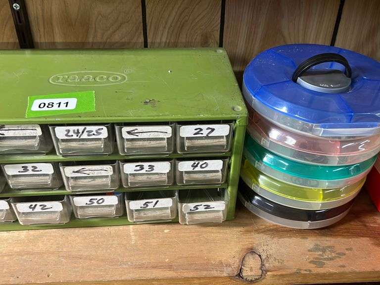 (2) Parts Organizers w/ Assorted Items