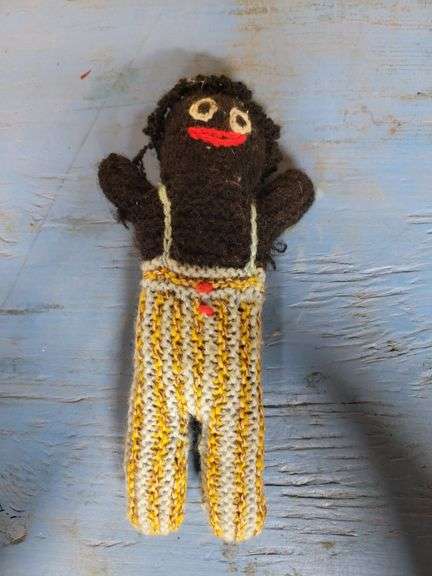 (3) Dolls: Antique/Vintage. Golliwog Doll, Black Mammie Doll & Fabric Face Doll