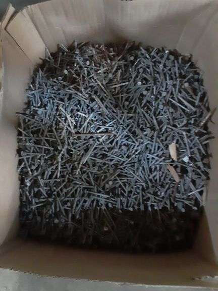 Box of Nails and Milk Crate