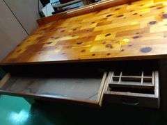 Wood Work Bench w/ Butcher Block Top