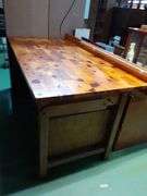 Wood Work Bench w/ Butcher Block Top