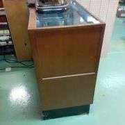 Lighted Wood & Glass Display Cabinet