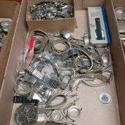 Large Assortment of Pocket Watch Cases, Watch Bands & Assorted Parts