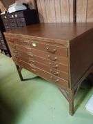 5 Drawer Steel Map Cabinet w/ Stand