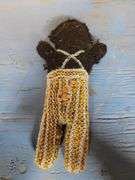 (3) Dolls: Antique/Vintage. Golliwog Doll, Black Mammie Doll & Fabric Face Doll