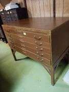 5 Drawer Steel Map Cabinet w/ Stand