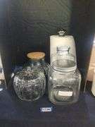 Paper Towel Holder, Pitcher, and Lidded Jars
