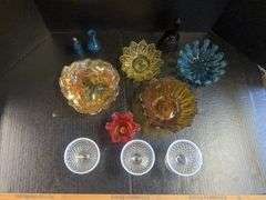 Opalescent Hobnail Custard Dishes, Candy Bowls, and More