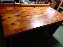 Wood Work Bench w/ Butcher Block Top