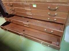 5 Drawer Steel Map Cabinet w/ Stand
