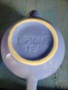 (2) Tea Pots-Blue Lipton Tea & Orange Porcelain