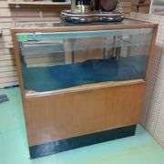 Lighted Wood & Glass Display Cabinet