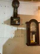 Antique Wall Banjo Wall Clock & Waltham 31 Day Chime Wall Clock (Untested)