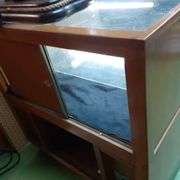 Lighted Wood & Glass Display Cabinet