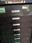 Vintage G & S Flexo Crystals Cabinet w/ Watch Crystals