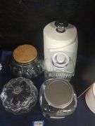 Paper Towel Holder, Pitcher, and Lidded Jars