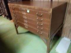 5 Drawer Steel Map Cabinet w/ Stand