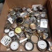 Large Assortment of Pocket Watch Cases, Watch Bands & Assorted Parts