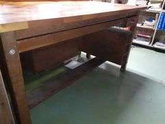 Wood Work Bench w/ Butcher Block Top