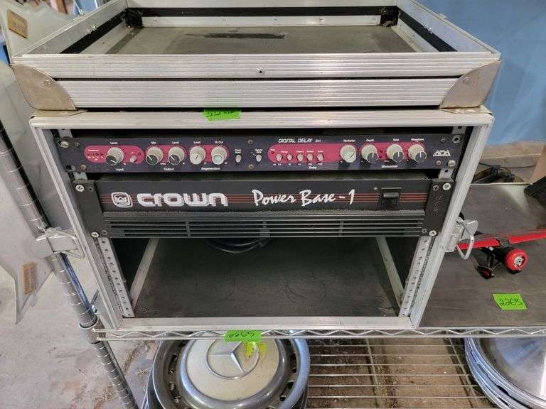 Crown Power Base-1 Power Amp and ADA Digital Delay 64i w/ ATA Rack Case