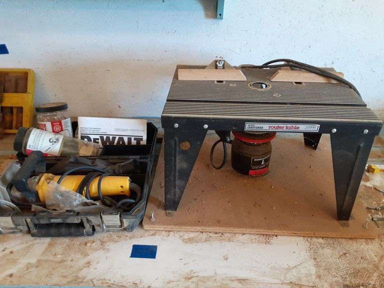 Dewalt Router Table DeWalt Plate Joiner & Craftsman Router w/ Table - Delaware Auction Center