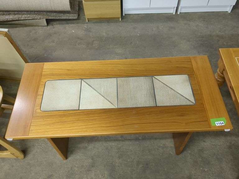 Contemporary Tiled Center Hall Table