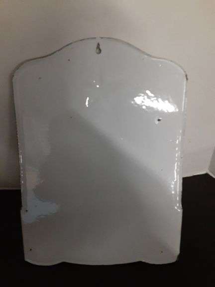 Enamel Towel/Soap Holder & Candle Sticks