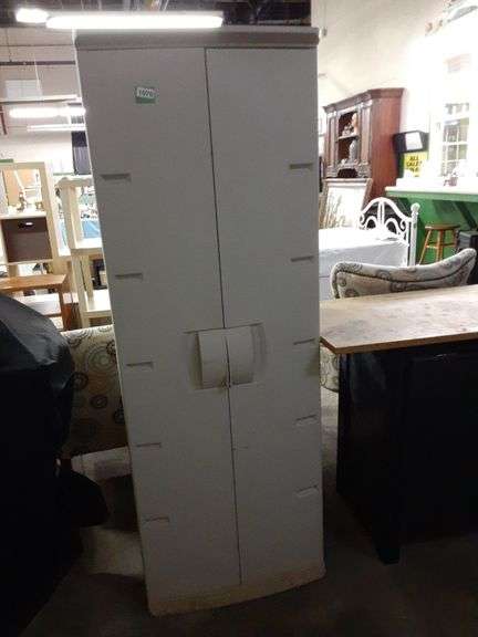 Plastic Pantry Style Storage Cabinet