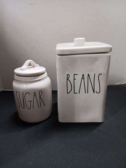 (2) Rae Dunn Lidded Canisters