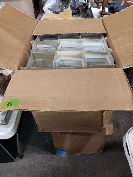 (2) Boxes Clear Plastic Displays