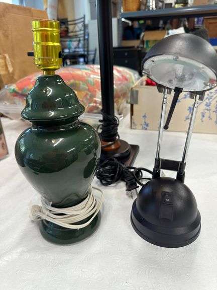 Desk Lamp and (2) Table Lamps