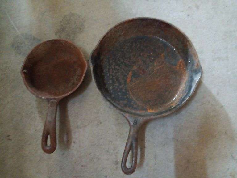 (2) Cast Iron Pans