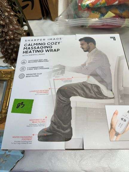 Sharper Image Calming Cozy Massaging Heating Wrap