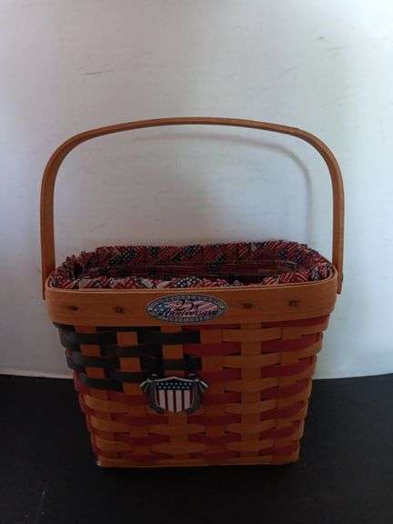 Longaberger 25th Anniversary American Flag Basket