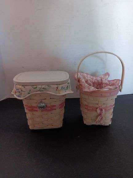 Longaberger '02 Horizon of Hope ACS Basket and '04 Longaberger ACS Hope Lidded Basket