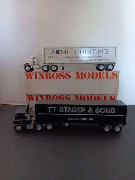 Winross ACME Printing Freight Truck and Winross TT Stager & Sons Freight Truck