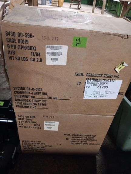 (12) Pairs of USGI Steel Toe Chukka Shoes (Men's 6-1/2 Wide)