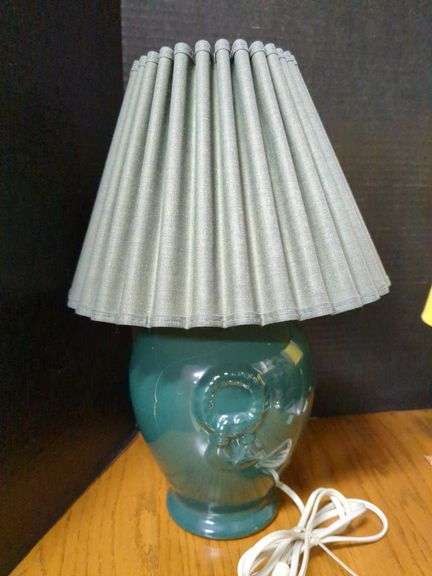 (4) Small Lamps: Green, 24 Dupont, Yellow Shade & Modern White
