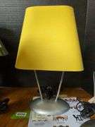(4) Small Lamps: Green, 24 Dupont, Yellow Shade & Modern White