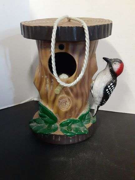Gemmy Animated Woodpecker and Goldfinch