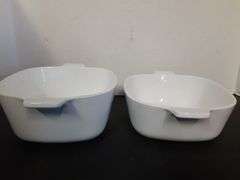 (2) Corning Ware Casserole Dishes and (1) Lid