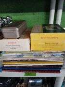 Assorted Sewing / Crochet Books & Magazines and Singer Buttonholer and Zig Zag Machine