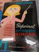 Assorted Sewing / Crochet Books & Magazines and Singer Buttonholer and Zig Zag Machine