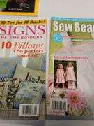 Assorted Sewing / Crochet Books & Magazines and Singer Buttonholer and Zig Zag Machine