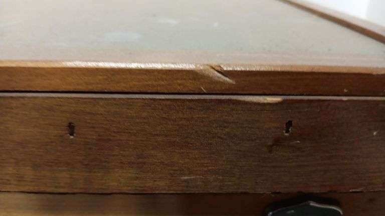 (3) Wood Display Cases